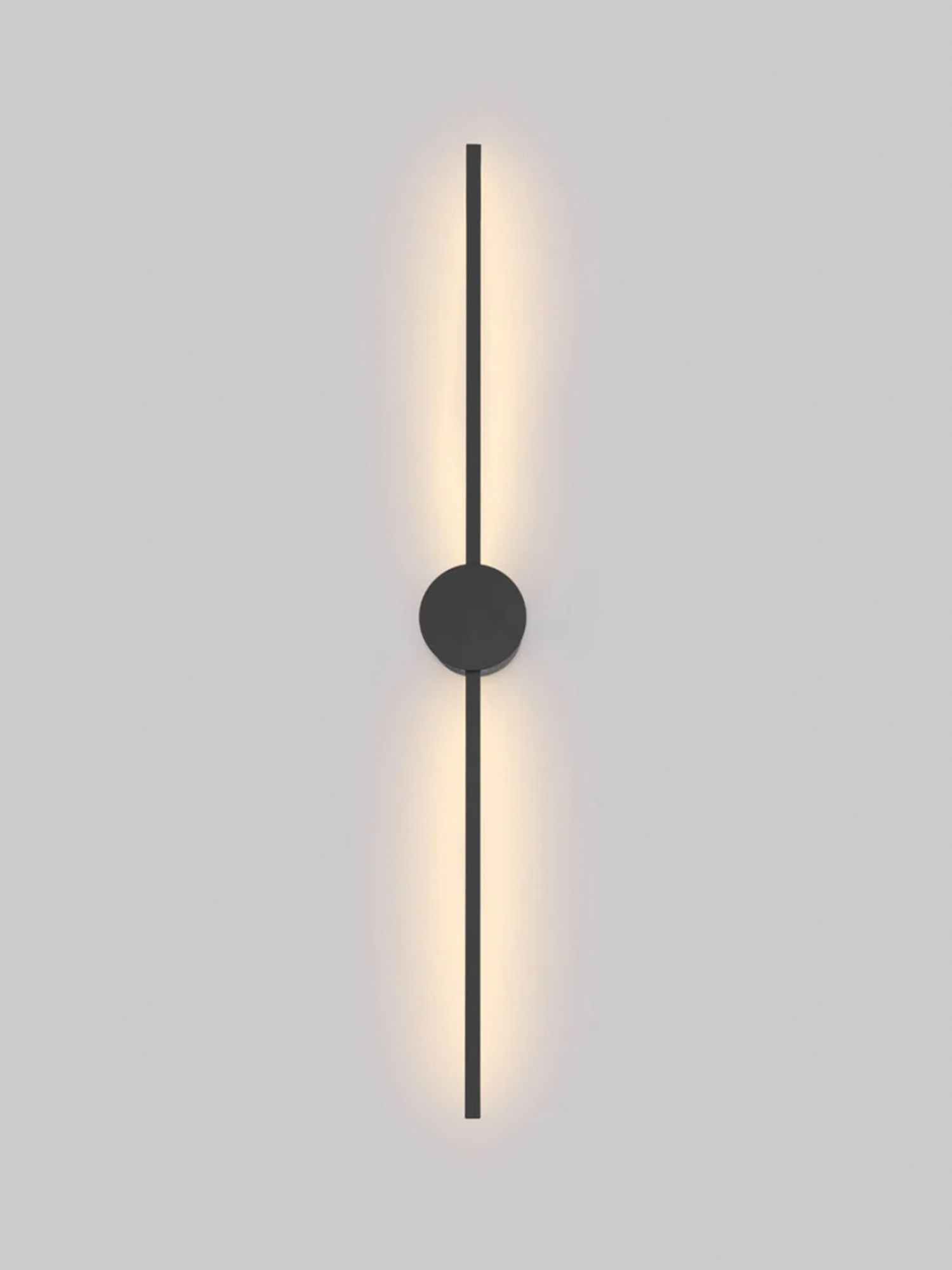 Double Lines Circle Black - Wall Lamp