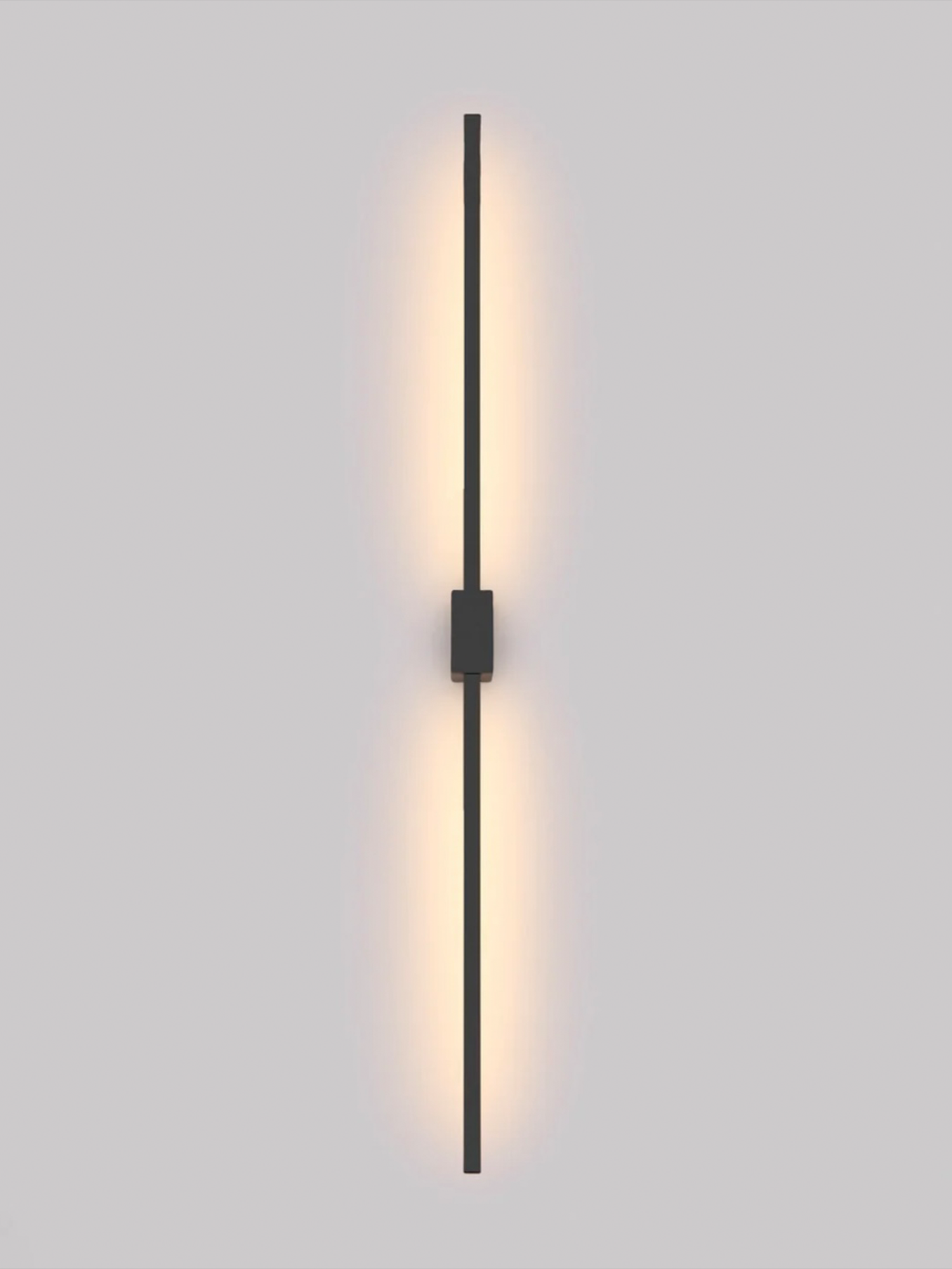 Double Lines Square Black - Wall Lamp
