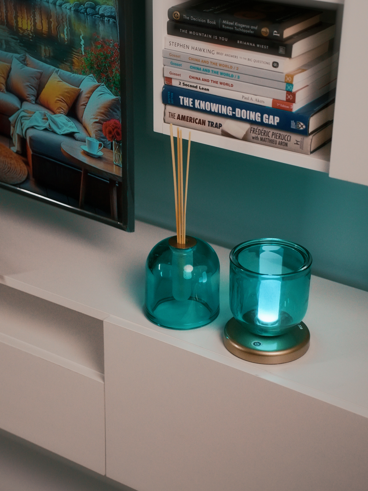 Cartouche table lamp