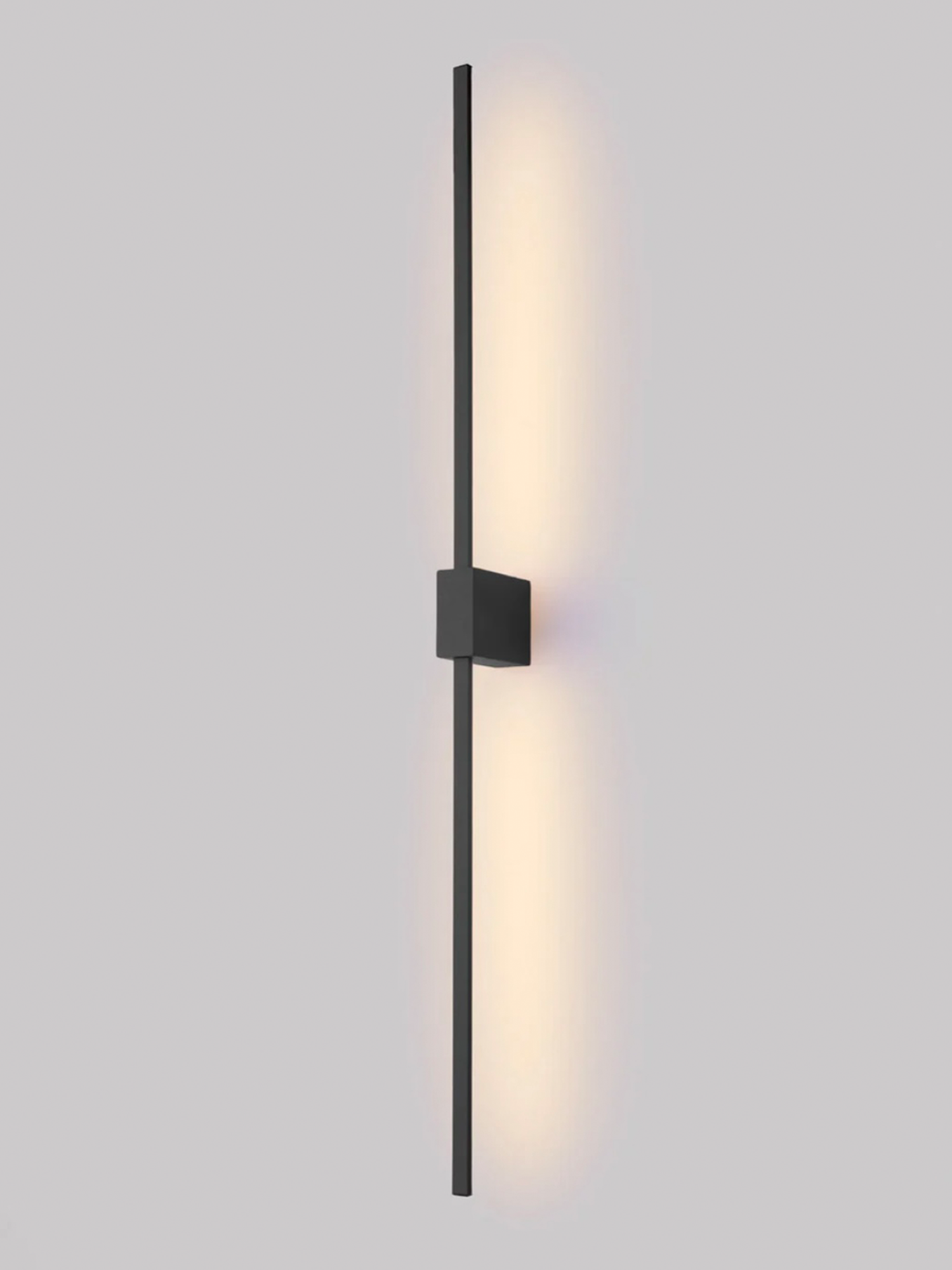 Double Lines Square Black - Wall Lamp