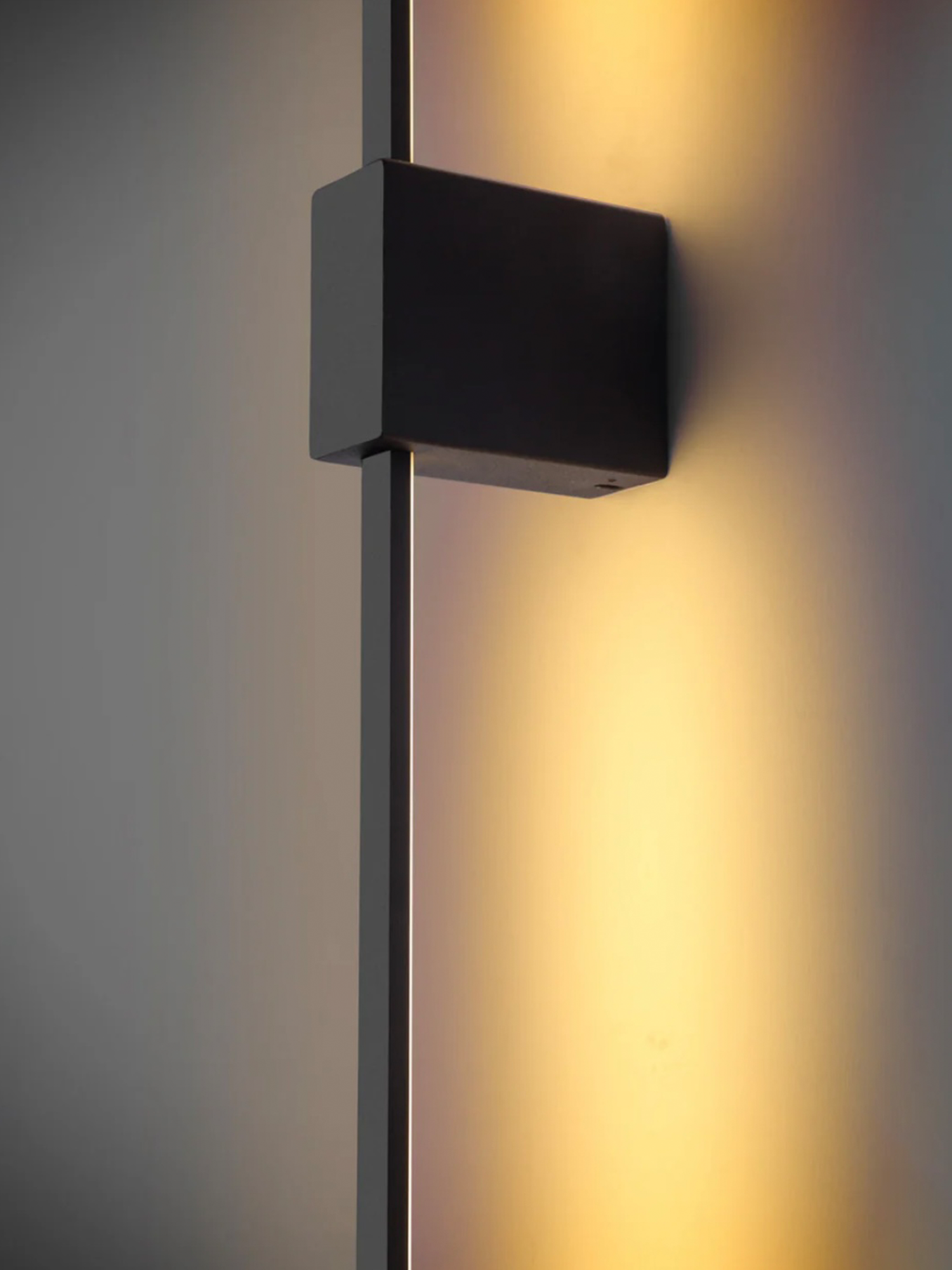 Double Lines Square Black - Wall Lamp