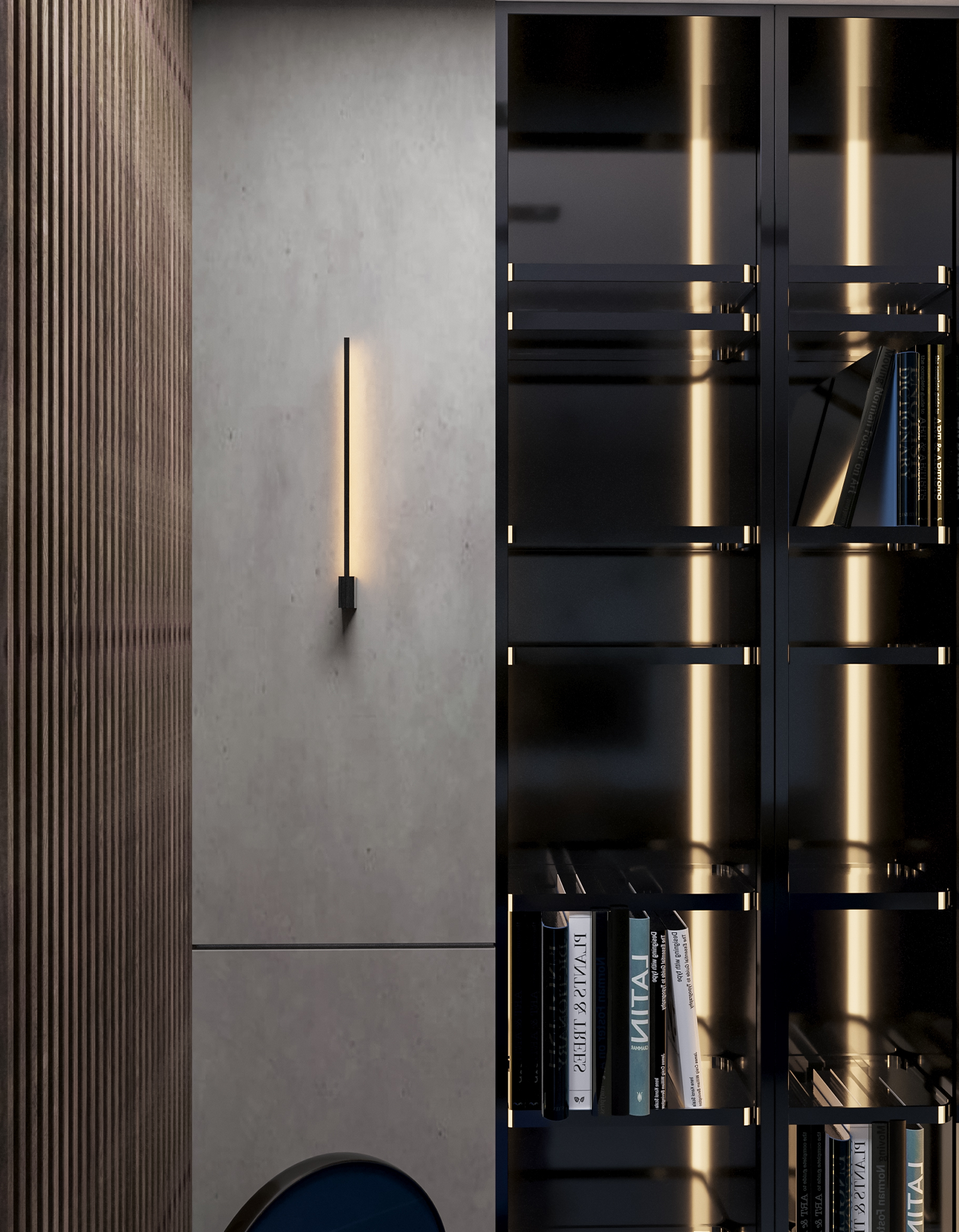 Lines Square Black - Wall Lamp